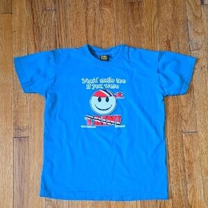 🇹🇹Trini Style Blue Kids T-Shirt with Graphic Print